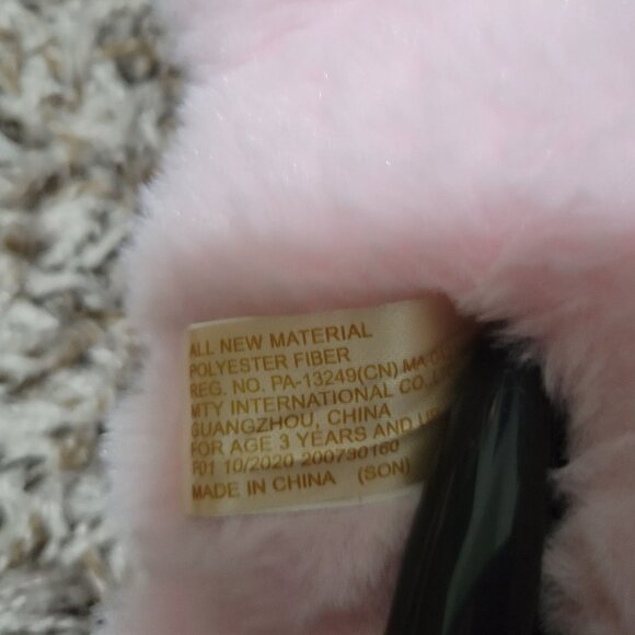 Pink Easter Bunny 7 inch Rabbit Spring Plush Stuffed Animal Toy Bow - Picture 6 of 7